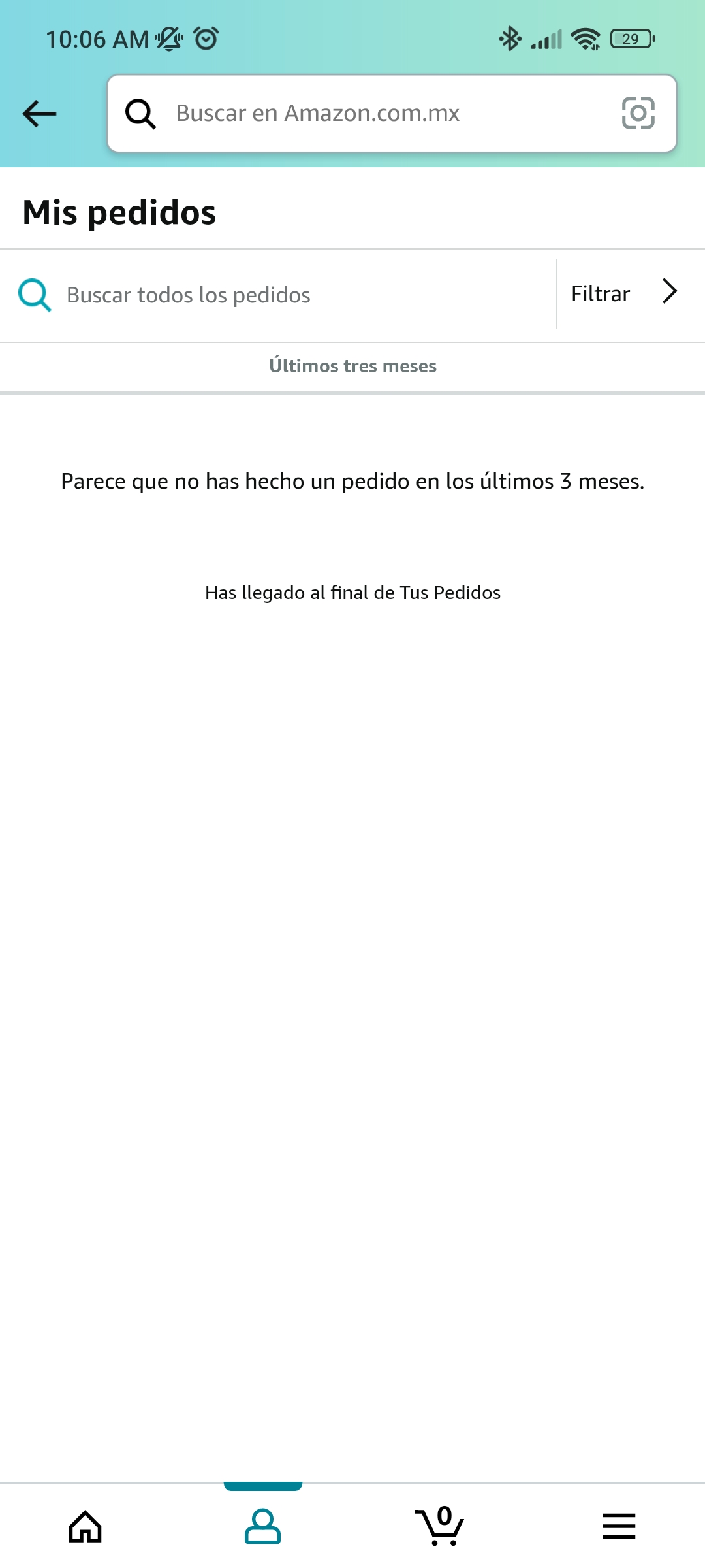 No aparecen los pedidos que ya me cobraron en la página ?