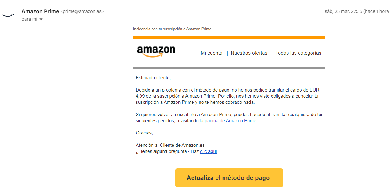 Cómo contactar con  Prime ante una incidencia?