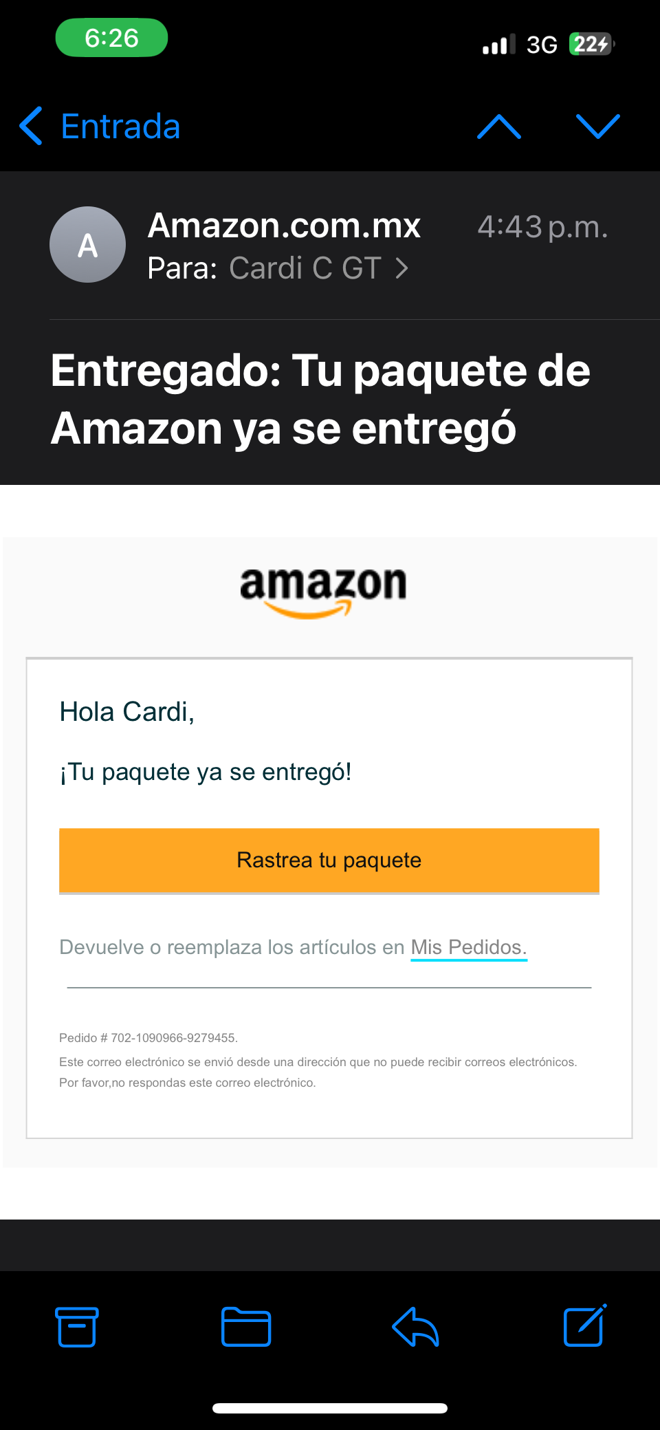 Pedidos amazon store no entregados