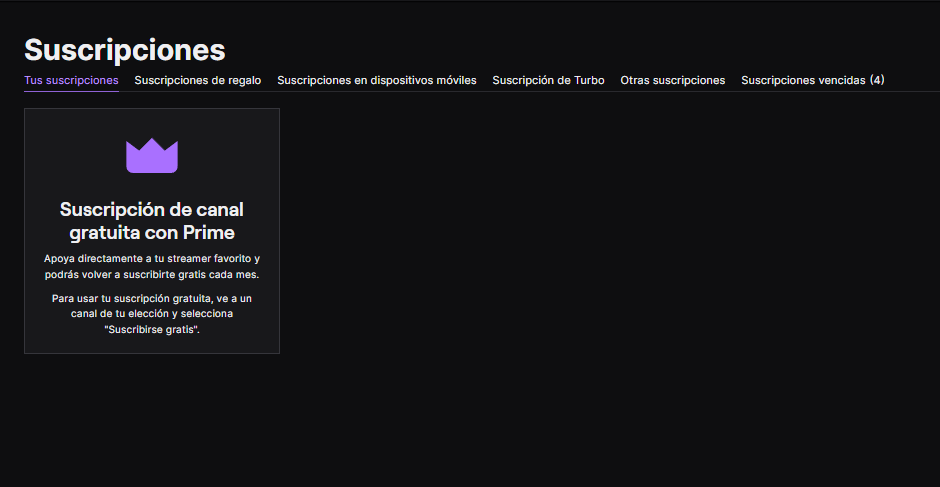 Tengo Twitch Prime y no me sale la opcion de suscribirme con prime